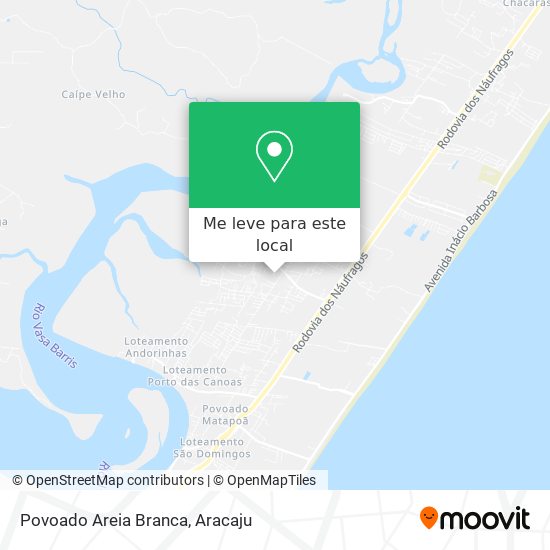 Povoado Areia Branca mapa