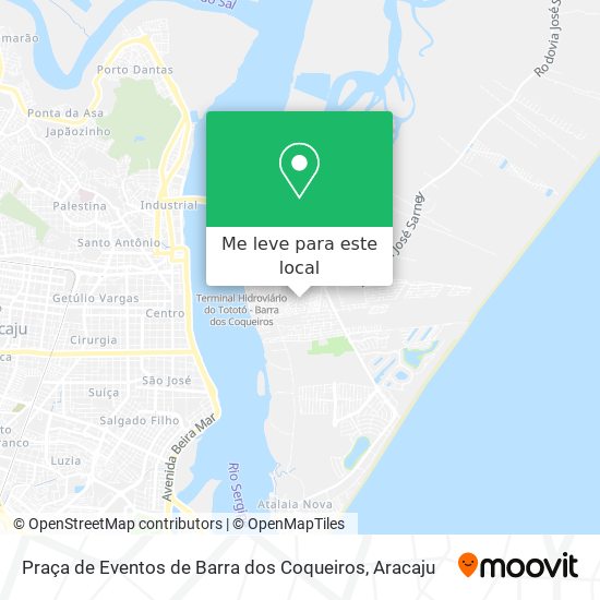 Praça de Eventos de Barra dos Coqueiros mapa