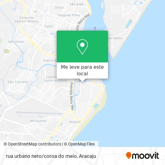 rua urbano neto/coroa do meio mapa