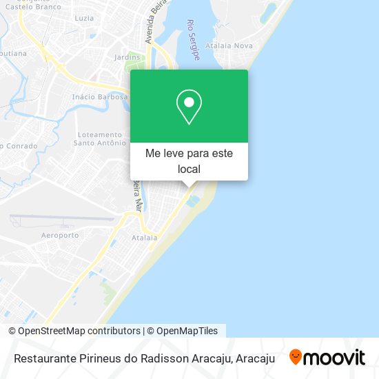 Restaurante Pirineus do Radisson Aracaju mapa