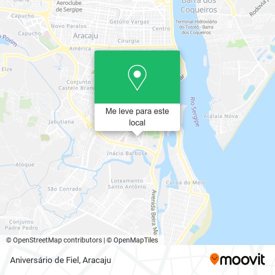 Aniversário de Fiel mapa