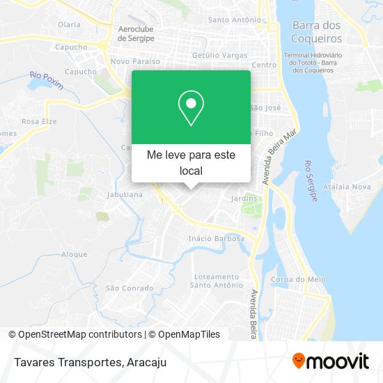 Tavares Transportes mapa