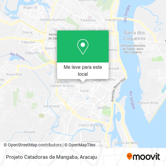 Projeto Catadoras de Mangaba mapa