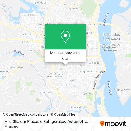 Ana Shalom Placas e Refrigeracao Automotiva mapa