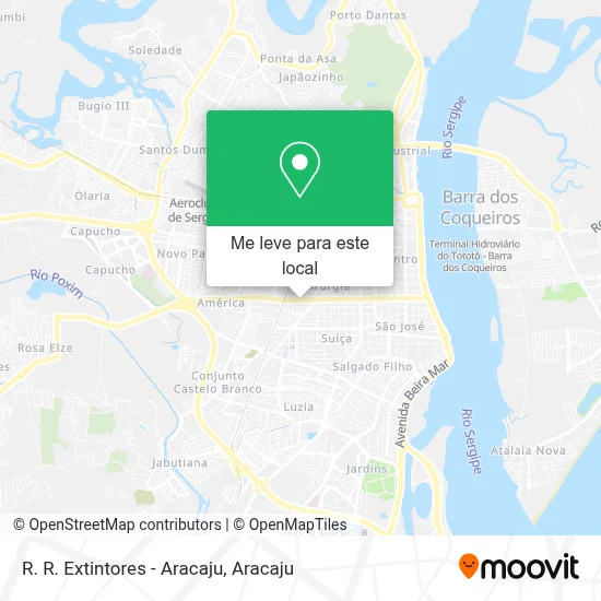 R. R. Extintores - Aracaju mapa