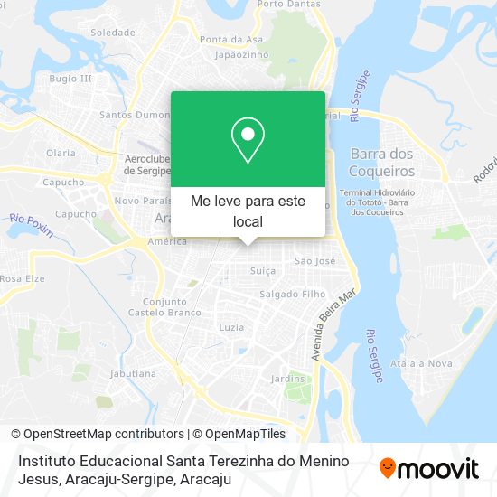 Instituto Educacional Santa Terezinha do Menino Jesus, Aracaju-Sergipe mapa