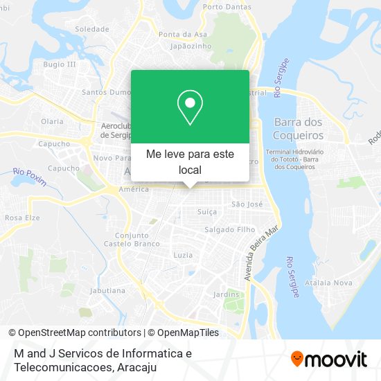M and J Servicos de Informatica e Telecomunicacoes mapa