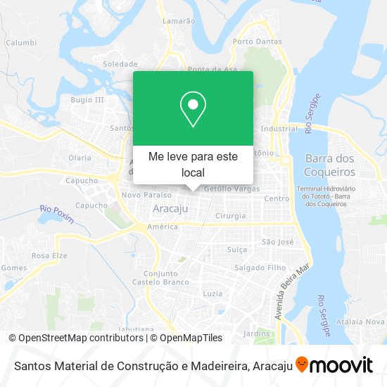 Santos Material de Construção e Madeireira mapa