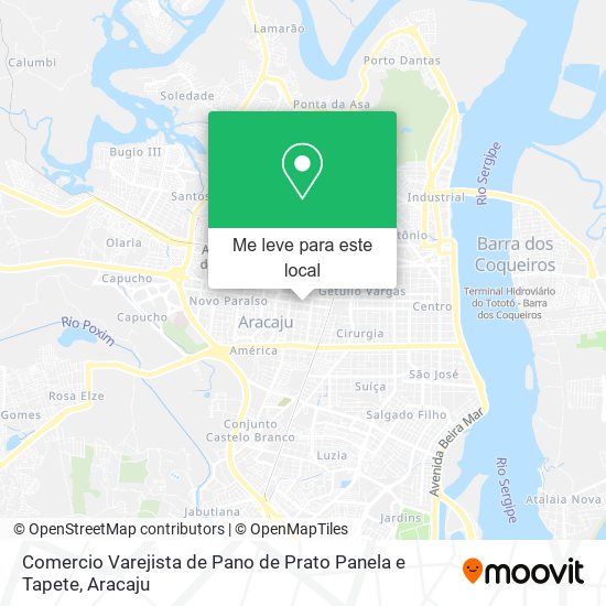 Comercio Varejista de Pano de Prato Panela e Tapete mapa