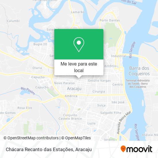 Chácara Recanto das Estações mapa