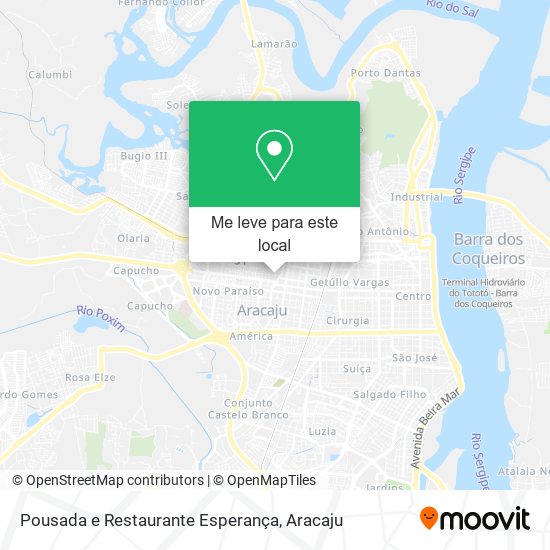 Pousada e Restaurante Esperança mapa