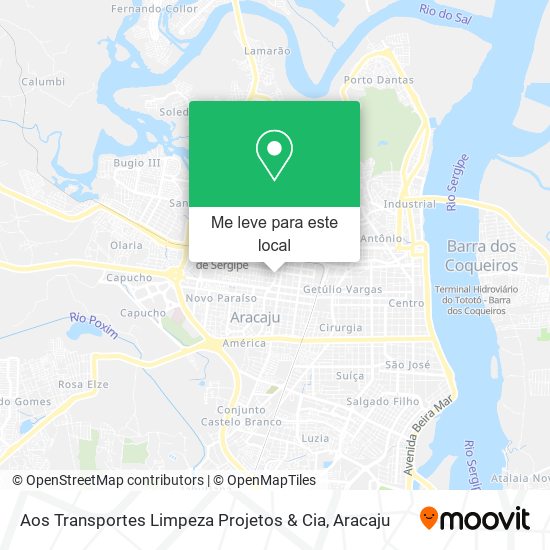 Aos Transportes Limpeza Projetos & Cia mapa