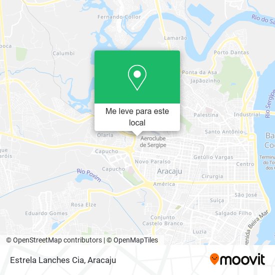 Estrela Lanches Cia mapa