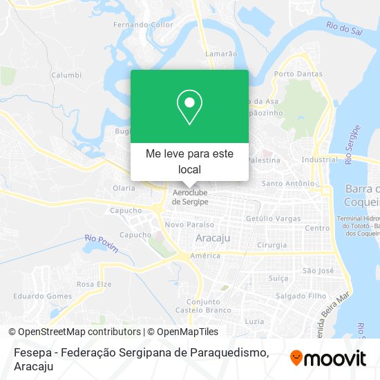 Fesepa - Federação Sergipana de Paraquedismo mapa