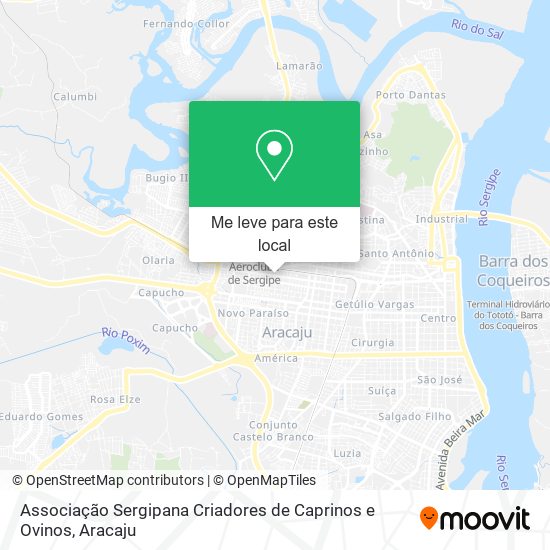 Associação Sergipana Criadores de Caprinos e Ovinos mapa