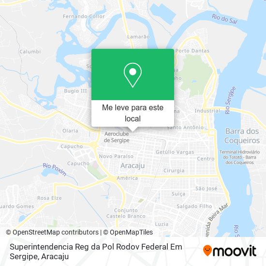 Superintendencia Reg da Pol Rodov Federal Em Sergipe mapa