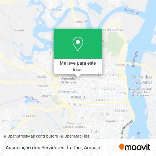 Associação dos Servidores do Dner mapa