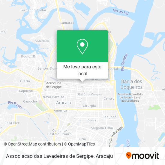 Associacao das Lavadeiras de Sergipe mapa