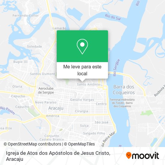 Igreja de Atos dos Apóstolos de Jesus Cristo mapa