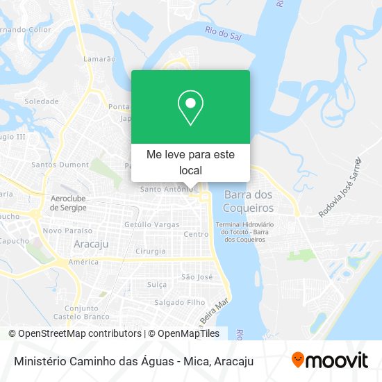 Ministério Caminho das Águas - Mica mapa