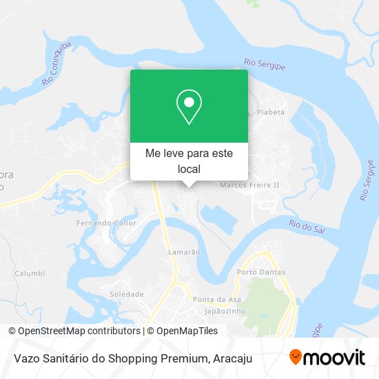 Vazo Sanitário do Shopping Premium mapa