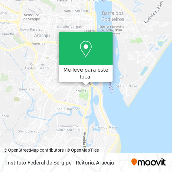 Instituto Federal de Sergipe - Reitoria mapa