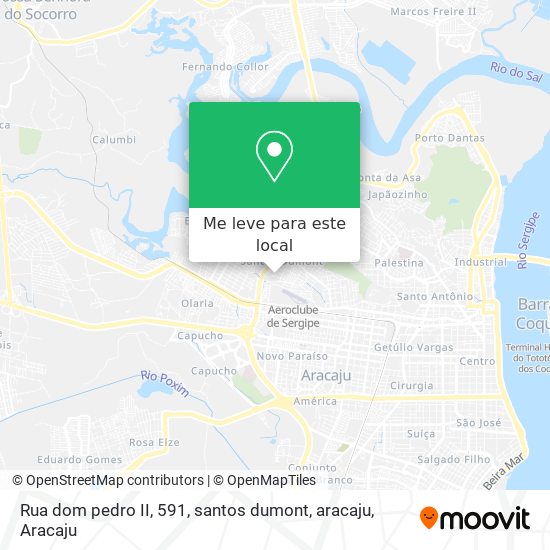 Rua dom pedro II, 591, santos dumont, aracaju mapa