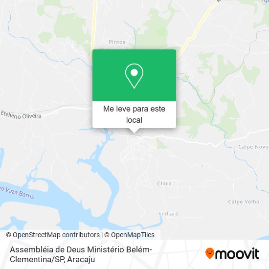 Assembléia de Deus Ministério Belém-Clementina / SP mapa