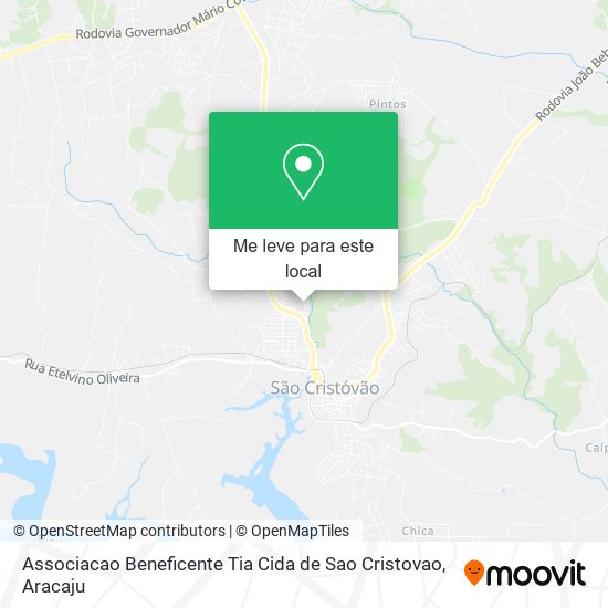 Associacao Beneficente Tia Cida de Sao Cristovao mapa