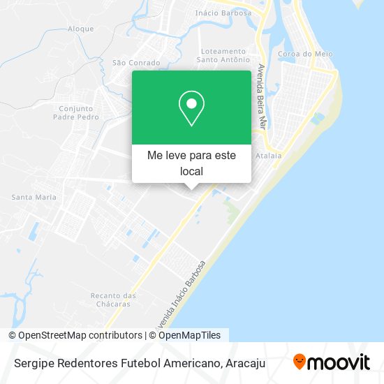 Sergipe Redentores Futebol Americano mapa