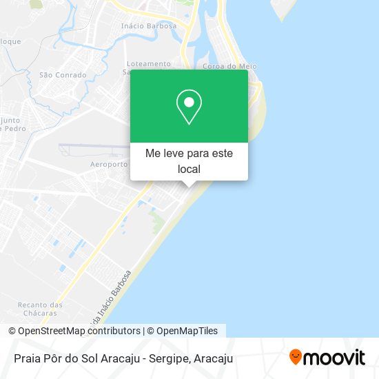 Praia Pôr do Sol Aracaju - Sergipe mapa