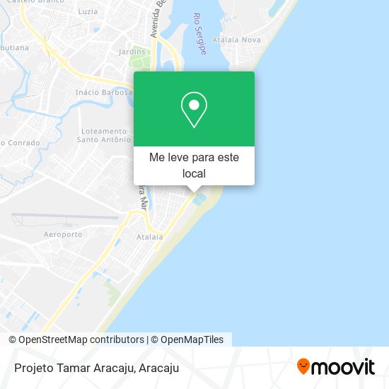 Projeto Tamar Aracaju mapa
