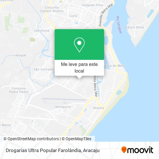 Drogarias Ultra Popular Farolândia mapa