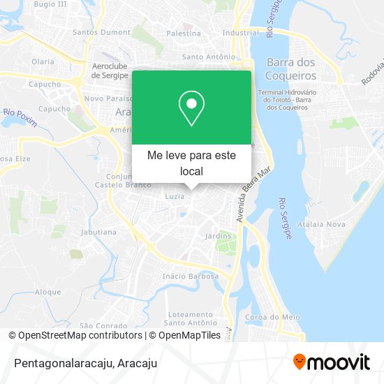 Pentagonalaracaju mapa