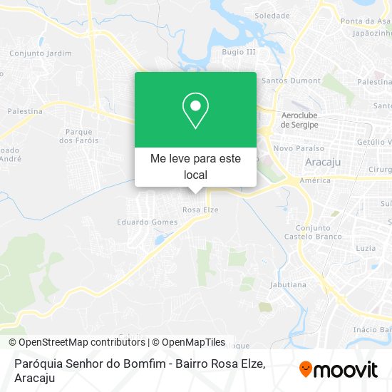 Paróquia Senhor do Bomfim - Bairro Rosa Elze mapa