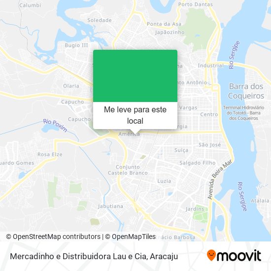 Mercadinho e Distribuidora Lau e Cia mapa