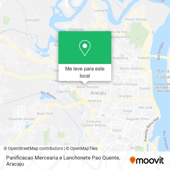 Panificacao Mercearia e Lanchonete Pao Quente mapa