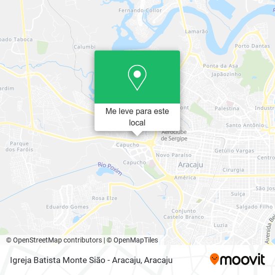 Igreja Batista Monte Sião - Aracaju mapa