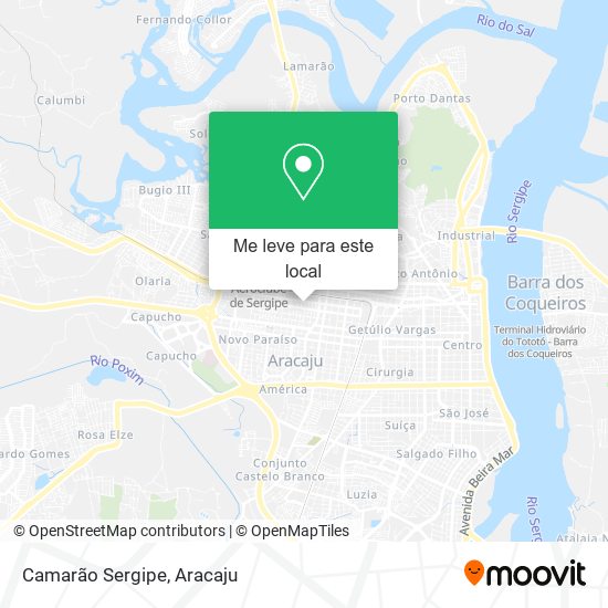 Camarão Sergipe mapa