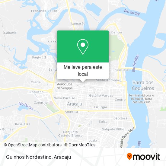 Guinhos Nordestino mapa