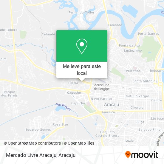 Mercado Livre Aracaju mapa