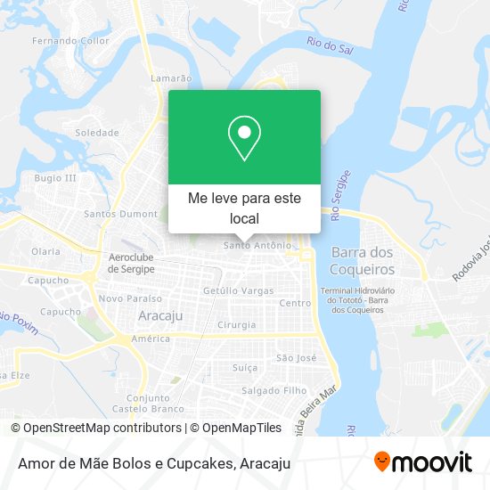 Amor de Mãe Bolos e Cupcakes mapa