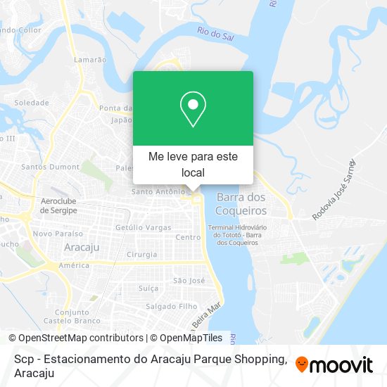 Scp - Estacionamento do Aracaju Parque Shopping mapa