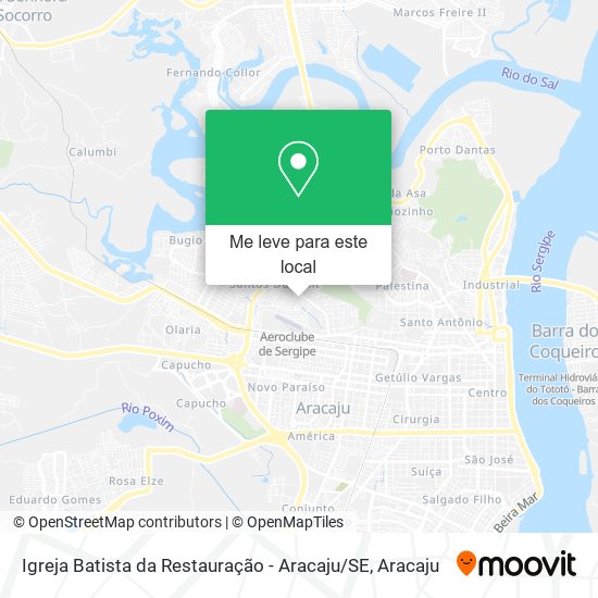 Igreja Batista da Restauração - Aracaju / SE mapa