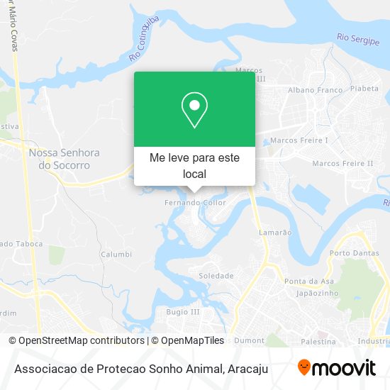 Associacao de Protecao Sonho Animal mapa