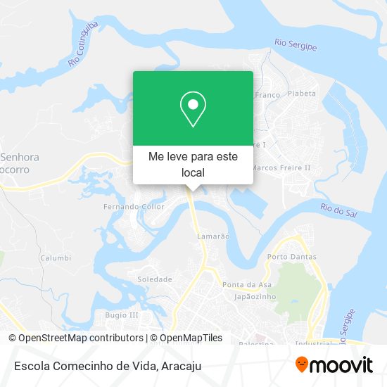 Escola Comecinho de Vida mapa