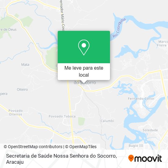 Secretaria de Saúde Nossa Senhora do Socorro mapa