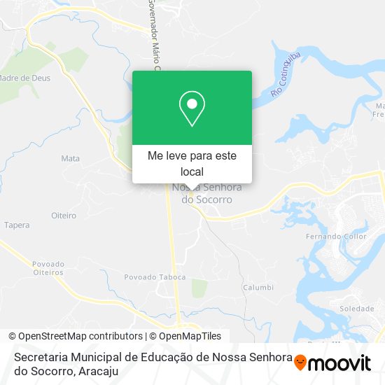 Secretaria Municipal de Educação de Nossa Senhora do Socorro mapa