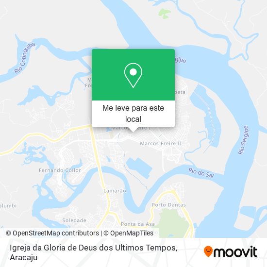Igreja da Gloria de Deus dos Ultimos Tempos mapa