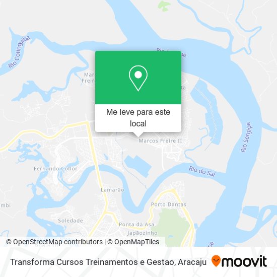 Transforma Cursos Treinamentos e Gestao mapa